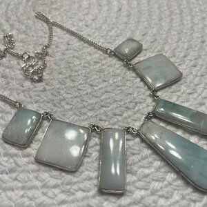 Graceful HEMEMORPHITE Handmade Sterling 925 Necklace Size 22" #288E